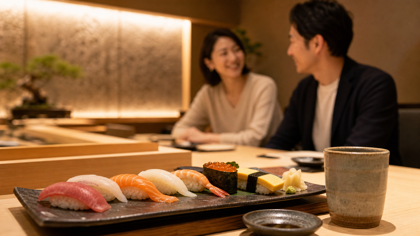 A calm Ginza meal after medical screening